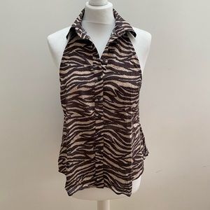 Free People Josephine Animal Print Tank Top BNWOT Size Med